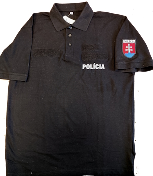 POLOKOŠELA POLÍCIA ČIERNA  UNISEX VYŠITÁ